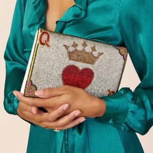 Queen Of Hearts Beaded Clutch